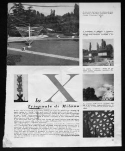 La X Triennale di Milano, sta in NOVITÀ - periodico