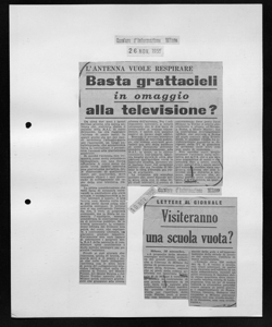 L'ANTENNA VUOLE RESPIRARE - Basta grattacieli in omaggio alla televisione?, sta in CORRIERE D'INFORMAZIONE - quotidiano