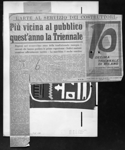 L'ARTE AL SERVIZIO DEI COSTRUTTORI - Più vicina al pubblico quest'anno la Triennale - Ripresi nel trentesimo anno della tradizionale rassegna i canoni che hanno guidato le prime esperienze - Sedici nazioni straniere ufficialmente iscritte - La macchina è anche estetica, sta in MILANO SERA - quotidiano