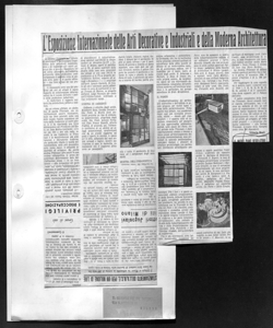 L'Esposizione Internazionale delle Arti Decorative e Industriali e della Moderna Architettura, sta in IL GIORNALE DEI COSTRUTTORI - periodico