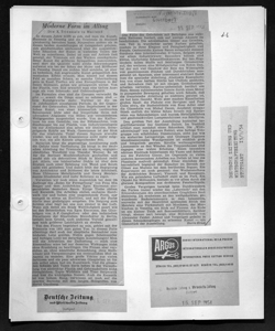 Moderne Form im Alltag - Die X. Triennale in Mailand, sta in DEUTSCHE ZEITUNG UND WIRTSCHAFTSZEITUNG - quotidiano