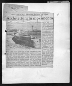 MOLTE NOVITÀ ALLA PROSSIMA TRIENNALE DI MILANO - Architettura in movimento, sta in IL GLOBO - quotidiano