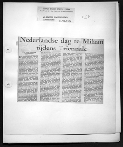 Nederlandse dag te Milaan tijdens Triennale, sta in ALGEMEEN HANDELSBLAD - quotidiano