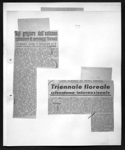 Nel grigiore dell'autunno splendore di messaggi floreali - L'<<Orticola>> conclude le manifestazioni per il proprio centenario nella cornice della X Triennale, sta in CORRIERE DELLA SERA - quotidiano