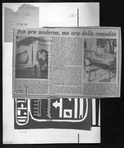 Non arte moderna, ma arte della comodità, sta in L'ITALIA - quotidiano