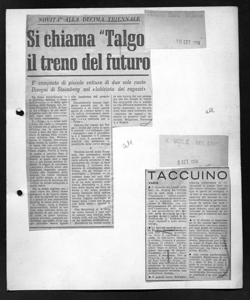 NOVITÀ ALLA DECIMA TRIENNALE - Si chiama 