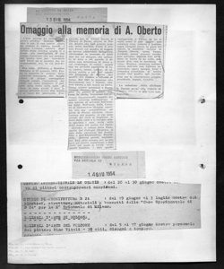 Omaggio alla memoria di A. Oberto, sta in LA TRIBUNA DI PAVIA - quotidiano