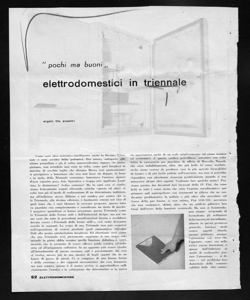 pochi ma buoni elettrodomestici in triennale, sta in ELETTRODOMESTICA - periodico