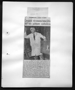 PREMIATO ALDO CARPI - Degno di riconoscimento ad un pittore cattolico, sta in IL QUOTIDIANO - quotidiano
