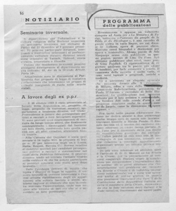 PROGRAMMA delle pubblicazioni, sta in ECO DELL'EDUCAZIONE EBRAICA - periodico