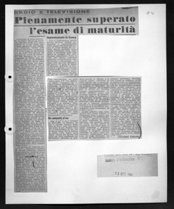 RADIO E TELEVISIONE - Pienamente superato l'esame di maturità - Improvvisamente da Genova - Un campanile d'oro, sta in CORRIERE D'INFORMAZIONE - quotidiano