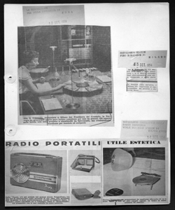 RADIO PORTATILI - UTILE ESTETICA, sta in NOTIZIARIO QUOTIDIANO DELLA RADIO INDUSTRIA - quotidiano