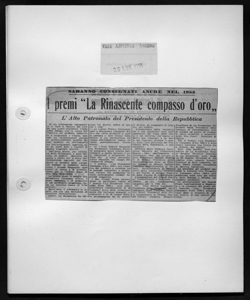 SARANNO CONSEGNATI ANCHE NEL 1955 - I premi 