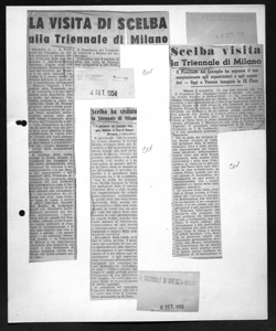 Scelba visita la Triennale di Milano - Il Presidente del Consiglio ha espresso il suo compiacimento agli organizzatori e agli espositori - Oggi a Vicenza inaugura la IX Fiera, sta in GAZZETTA DEL MEZZOGIORNO - quotidiano