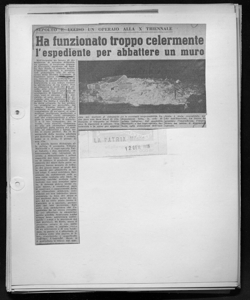 SEPOLTO E UCCISO UN OPERAIO ALLA X TRIENNALE - Ha funzionato troppo celermente l'espediente per abbattere un muro, sta in LA PATRIA - quotidiano