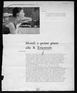 Sfondi e primi piani alla X Triennale, sta in LINEA - periodico