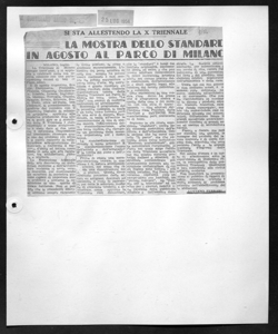 SI STA ALLESTENDO LA X TRIENNALE - LA MOSTRA DELLO STANDARD IN AGOSTO AL PARCO DI MILANO, sta in IL QUOTIDIANO SARDO - quotidiano
