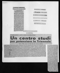 SINTESI DELLE ARTI E DELL'ARCHITETTURA - Un centro studi per potenziare la Triennale - Sono state poste le basi di una nuova attività, sta in L'ITALIA - quotidiano