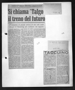 TACCUINO - Le nazioni partecipanti alla Decima Triennale avranno una loro giornata celebrativa, sta in IL SOLE. - quotidiano