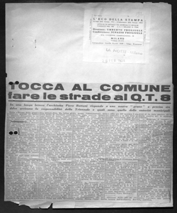 TOCCA AL COMUNE fare le strade al Q.T.8 - In una lunga lettera l'architetto Piero Bottoni risponde a una nostra 