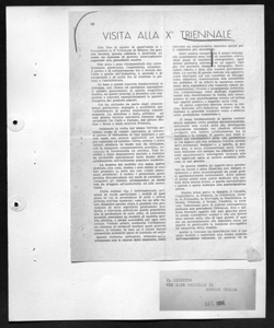 VISITA ALLA Xa TRIENNALE, sta in IL GEOMETRA - periodico