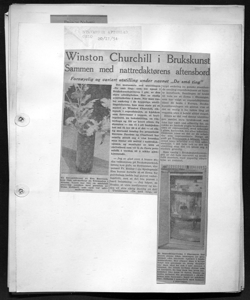 Winston Churchill i Brukskunst - Sammen med nattredaktorens aftensbord, sta in STAVANGER AFTENBLAD - quotidiano
