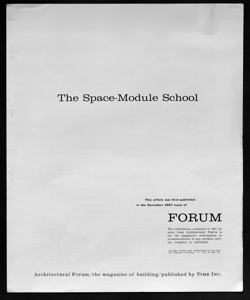 The Space-Module School, sta in ARCHITECTURAL FORUM - periodico