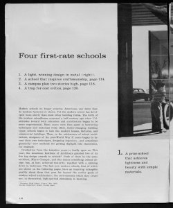 Four first-rate schools, sta in ARCHITECTURAL FORUM - periodico