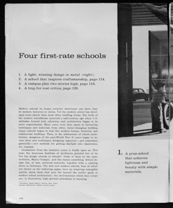 Four first-rate schools, sta in ARCHITECTURAL FORUM - periodico