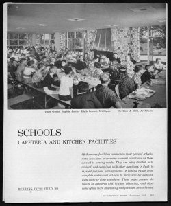 SCHOOLS - CAFETERIA AND KITCHEN FACILITIES, sta in ARCHITECTURAL RECORD - periodico