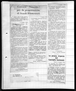 Concorsi Nazionali per la progettazione di Scuole Elementari, sta in IL GEOMETRA - periodico