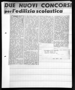 DUE NUOVI CONCORSI per l'edilizia scolastica, sta in LA SEDIA E IL MOBILE - periodico