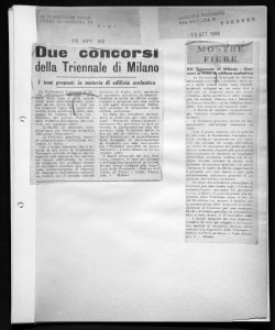 XII Triennale di Milano - Concorsi in tema di edilizia scolastica, sta in GAZZETTA ECONOMICA - periodico