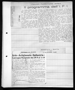 Arte=Artigianato=Industria: Convegno Nazionale dal 29=9 al 1=10, sta in ARREDAMENTO E MOBILIO - periodico