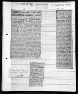 La conservazione dei centri storici come problema econmico e sociale - Sottolineata al convegno di Gubbio la necessità di migliorare i vecchi quartieri, sta in CORRIERE D'INFORMAZIONE - quotidiano