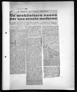 IL CONGRESSO PER L'EDILIZIA SCOLASTICA - Un'architettura nuova per una scuola moderna, sta in IL MESSAGGERO DI ROMA - quotidiano