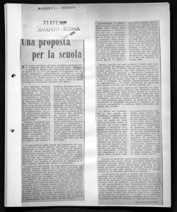 Una proposta per la scuola, sta in AVANTI! - quotidiano