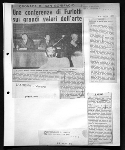 Una conferenza di Furlotti sui grandi valori dell'arte, sta in L'ARENA - quotidiano