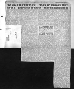 DISCUSSIONE NEL QUADRO DELLA XII TRIENNALE - Validità formale del prodotto artigiano, sta in L'ARTIGIANO - periodico