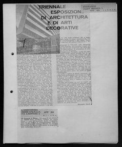 XII Triennale di Milano, sta in L'ARCHITETTURA¿. - periodico