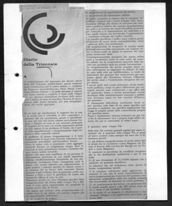 Diario della Triennale, sta in CASA BELLA - periodico