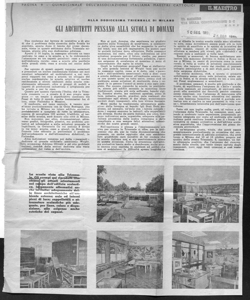ALLA DODICESIMA TRIENNALE DI MILANO - GLI ARCHITETTI PENSANO ALLA SCUOLA DI DOMANI, sta in IL MAESTRO - periodico
