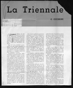 La Triennale, sta in FENARETE - periodico