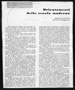 Orientamenti della scuola moderna, sta in INGG. ARCH. I. - periodico