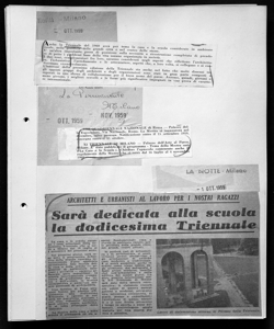 Anche la Triennale del 1960 avrà per tema la casa e la scuola, sta in NOVITÀ - periodico