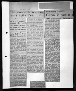DODICESIMA EDIZIONE - Casa e scuola alla prossima Triennale, sta in L'ITALIA - quotidiano