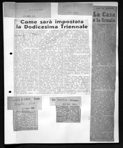 ALLA XII TRIENNALE - La Casa e la Scuola, sta in IL SECOLO D'ITALIA - quotidiano