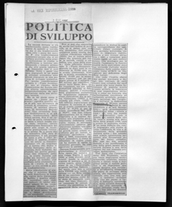 POLITICA DI SVILUPPO, sta in LA VOCE REPUBBLICANA - quotidiano