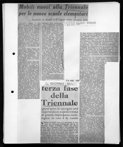 Mobili nuovi alla Triennale per le nuove scuole elementari - Superati la fissità e il rigore delle vecchie aule, sta in L'AVVENIRE D'ITALIA - quotidiano