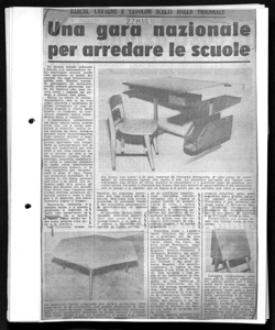 BANCHI LAVAGNE E TAVOLINI SCELTI DALLA TRIENNALE - Una gara nazionale per arredare le scuole, sta in LA NOTTE - quotidiano